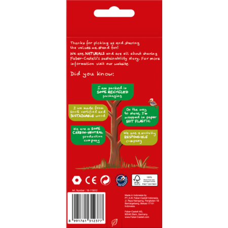 Naturals Colour Pencils Pack of 12